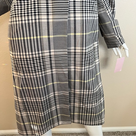 Avec Les Filles Black/ White/ Yellow Plaid Coat - Picture 7 of 12